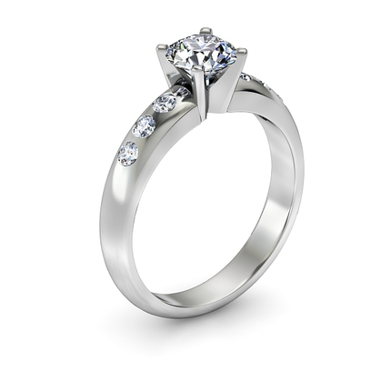 AH Read Radiosa Round Brilliant Diamond Ring in 18kt White Gold AU - Main View